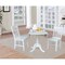 International Concepts Round 42, Round Top Pedestal Table with 2 Chairs, White, 42 in W, 42 in L, 29.5 in H, Wood, White K08-42DPT-C61-2 - alternate 4